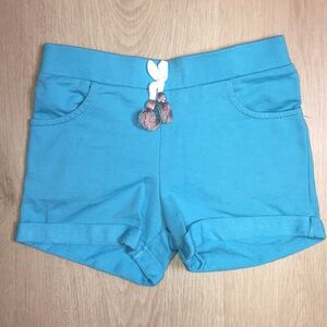 TJMaxx Brand Blue Casual Shorts w/ Colorful Tassel Drawstring Girl’s 5/6